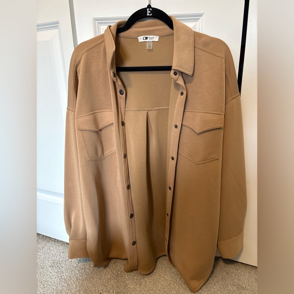 Cable & Gauge Tan Collared Overshirt